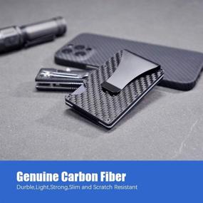 img 1 attached to 💼 Minimalistic Carbon Fiber Wallet for Men