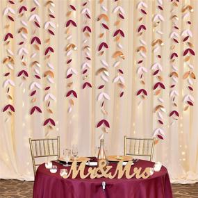 img 1 attached to 🌹 Burgundy Rose Gold Party Decorations: Elegant 52 Ft Leaf Garland Kit - Perfect for Birthdays, Bachelorette Parties, Engagements, Anniversaries, Weddings, Bridal Showers and More!