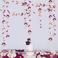 🌹 burgundy rose gold party decorations: elegant 52 ft leaf garland kit - perfect for birthdays, bachelorette parties, engagements, anniversaries, weddings, bridal showers and more! logo