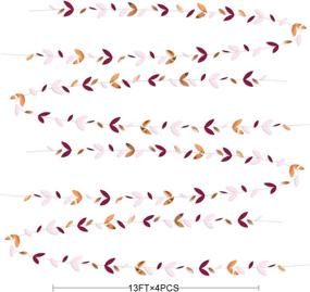 img 3 attached to 🌹 Burgundy Rose Gold Party Decorations: Elegant 52 Ft Leaf Garland Kit - Perfect for Birthdays, Bachelorette Parties, Engagements, Anniversaries, Weddings, Bridal Showers and More!