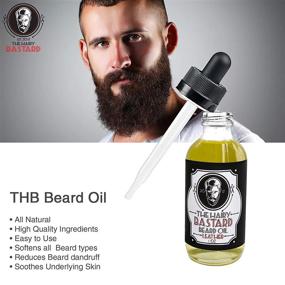 img 3 attached to 🧔 THB All Natural Beard Oil: Grapeseed & Jojoba Infused, Boosts Growth, Smoothens & Strengthens (1 Oz) - Leather Scented