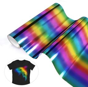 img 4 attached to 🌈 Chrome Rainbow Metallic Transfer Tshirt