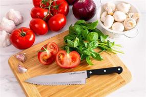 img 2 attached to 🔪 Набор ножей Ginsu KIS-KB-DS-014-2 Kiso Dishwasher Safe Black из 14 предметов: универсальное дополнение к вашему кулинарному арсеналу