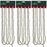 🎄 kurt adler (set of 3 gold & ivory christmas beaded garland, with 9 feet lengths) logo