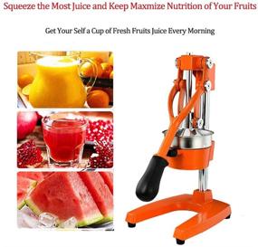 img 2 attached to 🍊 Stainless Steel Manual Citrus Orange Juice Press: Commercial and Kitchen Lemon Juicer, Heavy Duty Fruit Squeezer for Orange Juicing