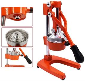 img 4 attached to 🍊 Stainless Steel Manual Citrus Orange Juice Press: Commercial and Kitchen Lemon Juicer, Heavy Duty Fruit Squeezer for Orange Juicing