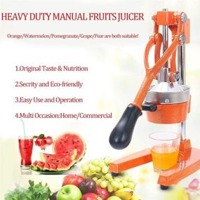 img 3 attached to 🍊 Stainless Steel Manual Citrus Orange Juice Press: Commercial and Kitchen Lemon Juicer, Heavy Duty Fruit Squeezer for Orange Juicing