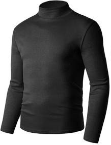 img 4 attached to 👕 Men's Knitted Sweatshirts - Derminpro Turtleneck T-Shirts for T-Shirts & Tanks