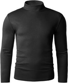 img 3 attached to 👕 Men's Knitted Sweatshirts - Derminpro Turtleneck T-Shirts for T-Shirts & Tanks