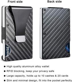 img 1 attached to 💼 PLM Sleek Metal Wallet: Minimalist Accessory for Men's Money