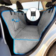 🐶 premium bark lover deluxe backseat dog seat cover - ultimate durability, waterproof protection, high heat resistant, non-slip hammock for dogs & kids - universal size for cars, trucks, suvs logo