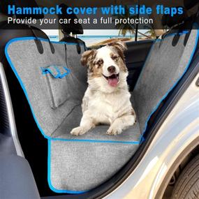 img 2 attached to 🐶 Premium Bark Lover Deluxe Backseat Dog Seat Cover - Ultimate Durability, Waterproof Protection, High Heat Resistant, Non-slip Hammock for Dogs & Kids - Universal Size for Cars, Trucks, SUVs