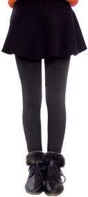 img 2 attached to 👖 Tengo Winter Fleece Elastic Leggings: Cozy Girls' Clothing At Its Finest