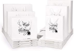 img 4 attached to 🎁 Assorted Kraft Gift Bags with 'Happy Birthday' Logo - EUSOAR 6 Mixed Sizes, Pack of 60 Handled Paper Bags, Durable Merchandise Gift Package Bags, Craft Bags, Perfect for Welcome Parties and Presentations