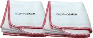 valentino garemi 2 premium cotton polishing cleaning cloths for shoes, leather furniture, musical instruments, fabrics, seats, chairs, glass desk tops - shining, buffing, disinfecting logo