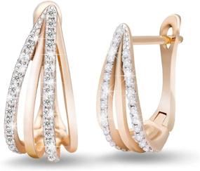 img 4 attached to Dainty and Hypoallergenic 14K Gold Hoop Earrings for Women with Sensitive Ears