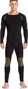 img 3 attached to 👕 RuuKarm Men's Thermal Underwear Set: Sport Long Johns Base Layer for Male Winter - Top & Bottoms