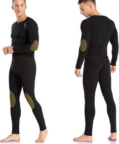 img 2 attached to 👕 RuuKarm Men's Thermal Underwear Set: Sport Long Johns Base Layer for Male Winter - Top & Bottoms