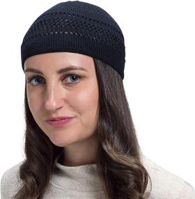 img 3 attached to 🧢 SnugZero - 100% Cotton Lattice-Knit Skull Cap Beanie Kufi - Stylish Solid Color and Cool Design for Everyday Wear with Improved SEO