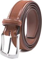 👔 genuine leather men's belts with single prong buckle: top-quality accessories логотип