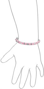 img 2 attached to 💖 Delicate & Elegant Tiny White Red/Pink Bangle Bracelet: Enamel CZ Pave Hearts, Silver/Gold Plated Brass for Extra Small Wrists (5.5, 6 inch) – Perfect for Girls, Pre-Teen, and Women!