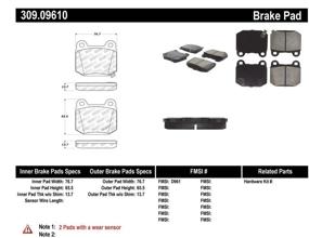 img 3 attached to 🔥 Улучшенные тормозные колодки StopTech 309.09610 Sport с шайбами и крепежными элементами для превосходного качества работы.