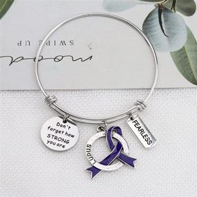 img 3 attached to 🎗️ Don't Forget How Strong You Are: MYOSPARK Fibromyalgia Purple Ribbon Bracelet - A Meaningful Fibromyalgia Awareness & Inspirational Gift for Fighters