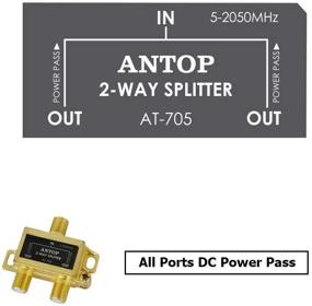 img 1 attached to 📺 ANTOP 2-путевой телевизионный разветвитель сигнала - высокопроизводительный цифровой коаксиальный кабельный разветвитель (Модель: 43235-116317) для спутникового/кабельного телевидения - 2ГГц-5-2050МГц