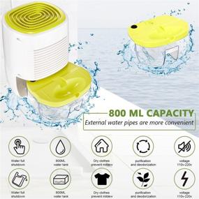 img 1 attached to KanYool Portable Mini Dehumidifier for Home with Hose Drain - 27OZ / 800ml Quiet 🏠 Upgraded Small Dehumidifiers for Bedroom Bathroom Basement Kitchen Closet RV and Office with Auto Shut Off