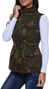 img 2 attached to SENSERISE Lightweight Sleeveless Military Drawstring Women's Clothing for Coats, Jackets & Vests