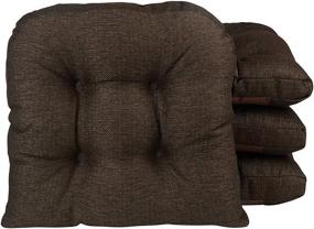 img 4 attached to 🪑 Набор из 4 ковриков для стульев Klear Vu Chestnut с наполнителем, с антискользящим покрытием для лучшего сцепления