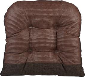 img 1 attached to 🪑 Набор из 4 ковриков для стульев Klear Vu Chestnut с наполнителем, с антискользящим покрытием для лучшего сцепления