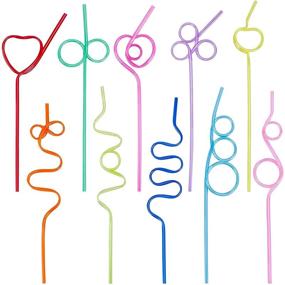 img 4 attached to 🥤 Tomnk 60pcs Crazy Straws: Colorful, Twisted, and Fun Drinking Straws for Kids' Birthday Parties!