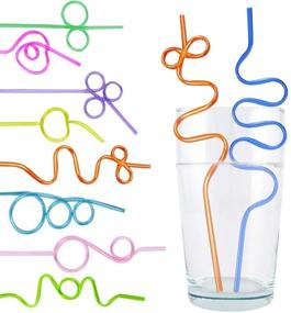 img 3 attached to 🥤 Tomnk 60pcs Crazy Straws: Colorful, Twisted, and Fun Drinking Straws for Kids' Birthday Parties!