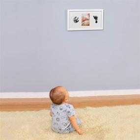 img 2 attached to Green Pollywog: Capture Precious Moments with this Elegant Baby Handprint and Footprint Kit in an Inkless, Non-Toxic Baby Footprint Frame – Ideal for Newborns and Dog Paw Prints