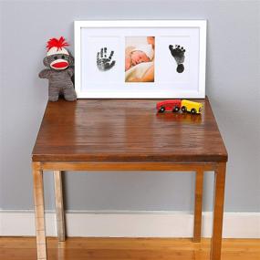 img 3 attached to Green Pollywog: Capture Precious Moments with this Elegant Baby Handprint and Footprint Kit in an Inkless, Non-Toxic Baby Footprint Frame – Ideal for Newborns and Dog Paw Prints