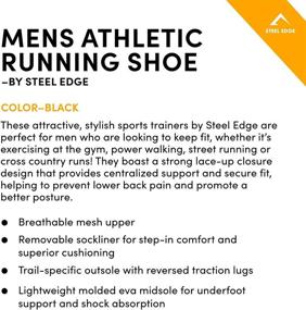 img 3 attached to 👟 Men's Black Athletic Running Trainers Shoes