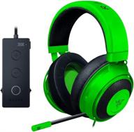 razer kraken tournament edition: thx 7.1 surround sound gaming headset - usb dac, noise cancelling mic - pc, ps4, ps5, nintendo switch, xbox one, xbox series x & s, mobile - green logo