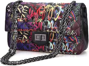 img 4 attached to Scioltoo Crossbody Multicolor Shoulder Graffiti