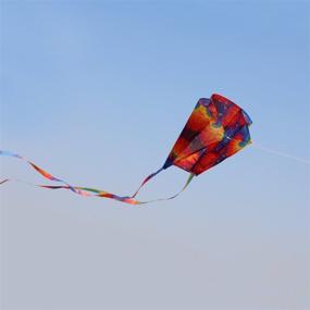 img 2 attached to Hengda Rainbow Parafoil Kite for Kids (31-Inch)