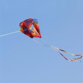 img 3 attached to Hengda Rainbow Parafoil Kite for Kids (31-Inch)