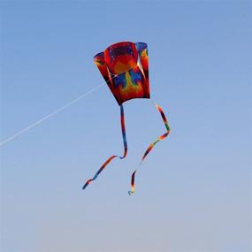 img 1 attached to Hengda Rainbow Parafoil Kite for Kids (31-Inch)