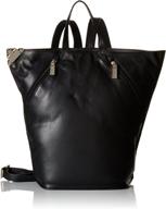 visconti triangular leather backpack rucksack logo