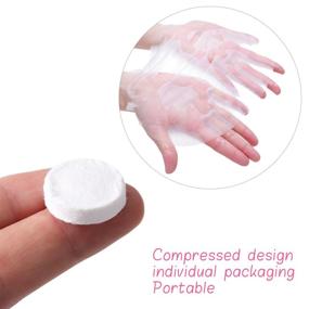 img 1 attached to Efficient 100pc Compressed Disposable Facial Masks for Effective Home DIY Skin Care with Frcolor