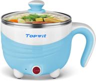 1.5l electric hot pot - rapid noodles cooker, mini pot - ideal for ramen, eggs, pasta, dumplings, soup, porridge, oatmeal - blue - a must-have cooker for students – topwit logo