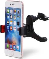 📱 aduro u-grip smartphone car mount, universal air vent grip mount - 360 degree rotation, enhanced grip, easy one-handed operation, (black/red) logo