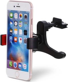 img 4 attached to 📱 Aduro U-Grip Smartphone Car Mount, Universal Air Vent Grip Mount - 360 Degree Rotation, Enhanced Grip, Easy One-Handed Operation, (Black/Red)