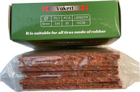 img 1 attached to 🔧 Набор для самостоятельной вулканизации Vakert Tire Repair Strings Rubber Strip 30 шт. - самовулканизирующий ремонтный набор с полосками бекона для автомобиля, велосипеда, UTV, ATV, тележки