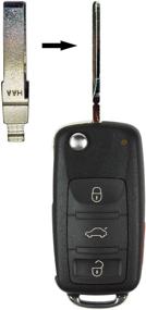 img 1 attached to 🔑 Улучшите свой автомобиль Audi/Volkswagen Flip Key Remote с помощью заменяемых бланков лезвий от qualitykeylessplus