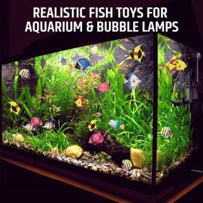 img 3 attached to 🐠 Lifelike Artificial Plastic Fish Set for Aquarium Tank Decorations - Random Pattern Floating Fish Toys for Bubble Tube Lamp Accessories – Pack of 12